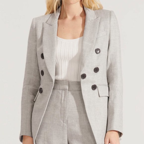 Veronica Beard Jackets & Blazers - Veronica Beard Gaya Dickey Grey Herringbone Blazer Sz 6